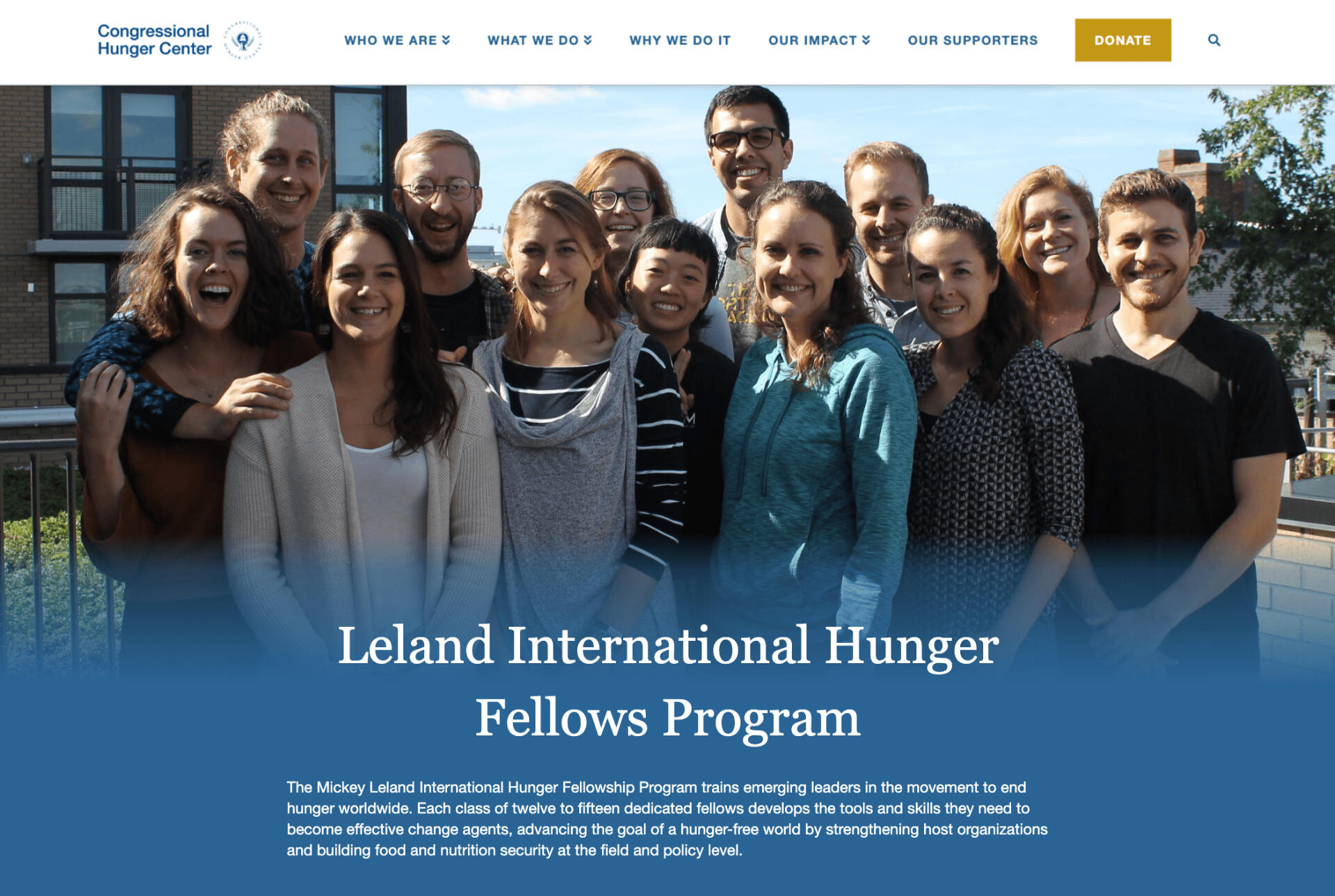 Leland fellowship landing page